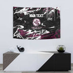 Personalized Manly Warringah Sea Eagles Tapestry Graffiti Grunge Abstract Urban Street Style Design