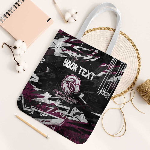 Personalized Manly Warringah Sea Eagles Tote Bag Graffiti Grunge Abstract Urban Street Style Design