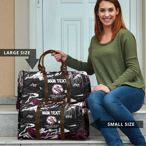 Personalized Manly Warringah Sea Eagles Travel Bag Graffiti Grunge Abstract Urban Street Style Design