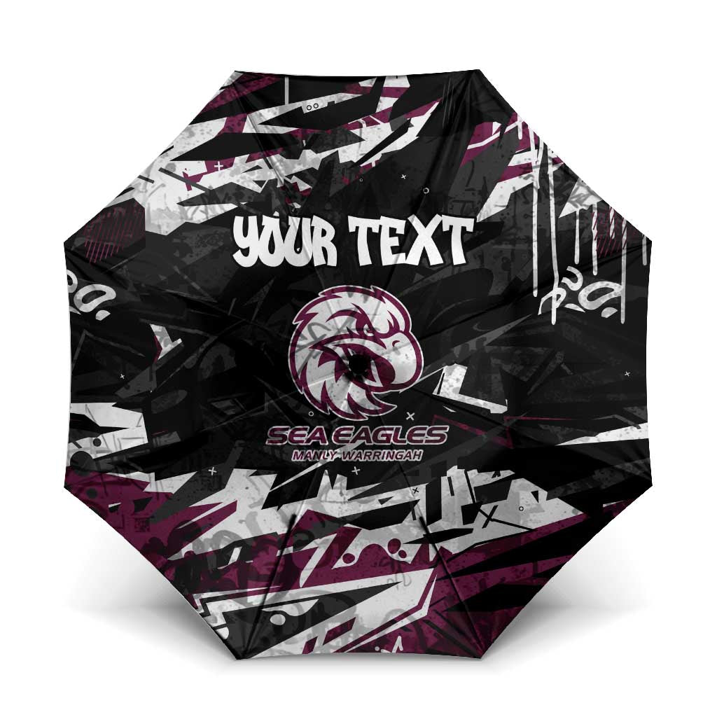 Personalized Manly Warringah Sea Eagles Umbrella Graffiti Grunge Abstract Urban Street Style Design