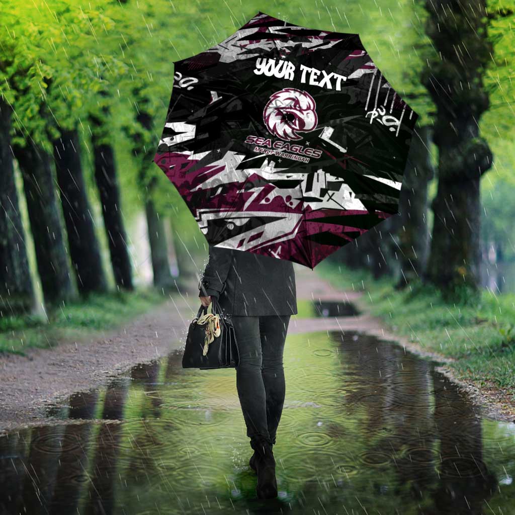 Personalized Manly Warringah Sea Eagles Umbrella Graffiti Grunge Abstract Urban Street Style Design