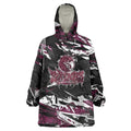 Personalized Manly Warringah Sea Eagles Wearable Blanket Hoodie Graffiti Grunge Abstract Urban Street Style Design