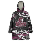 Personalized Manly Warringah Sea Eagles Wearable Blanket Hoodie Graffiti Grunge Abstract Urban Street Style Design