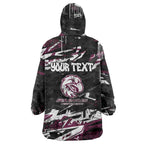 Personalized Manly Warringah Sea Eagles Wearable Blanket Hoodie Graffiti Grunge Abstract Urban Street Style Design