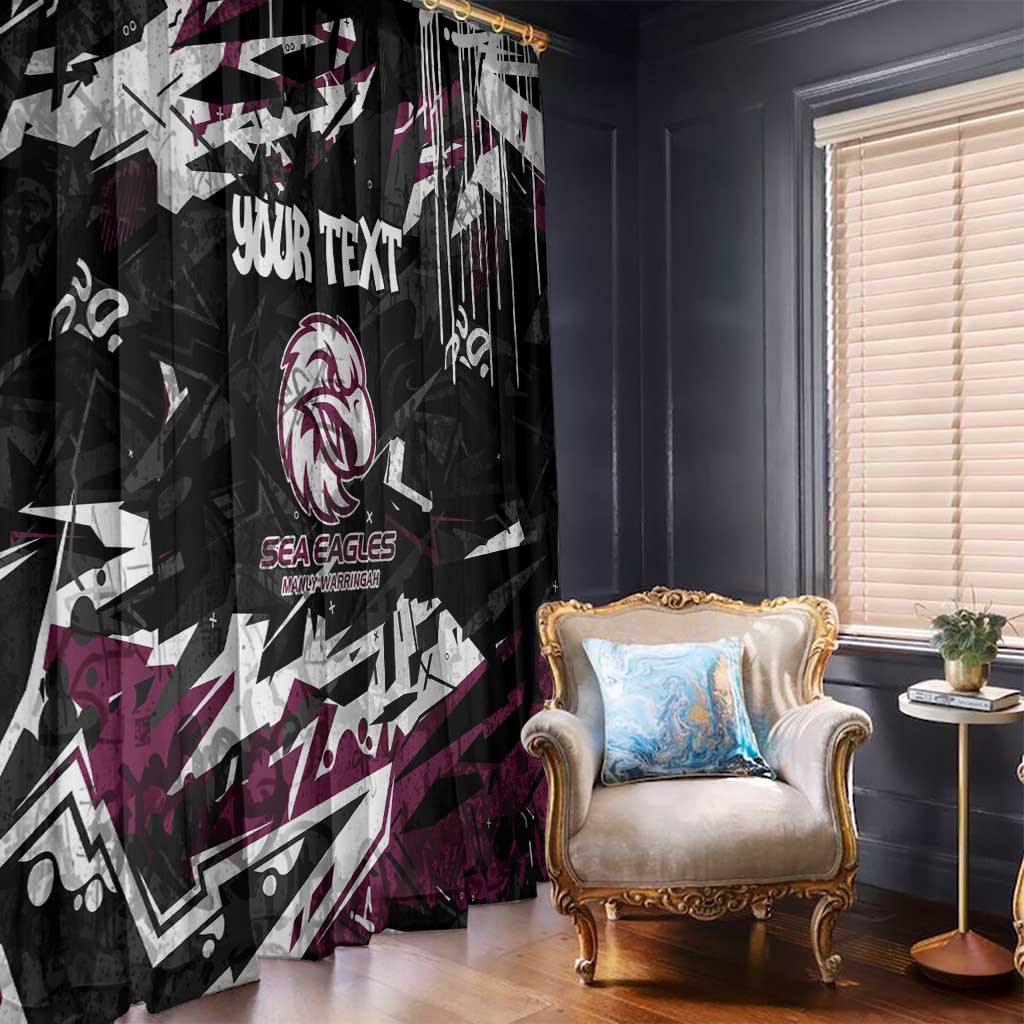 Personalized Manly Warringah Sea Eagles Window Curtain Graffiti Grunge Abstract Urban Street Style Design