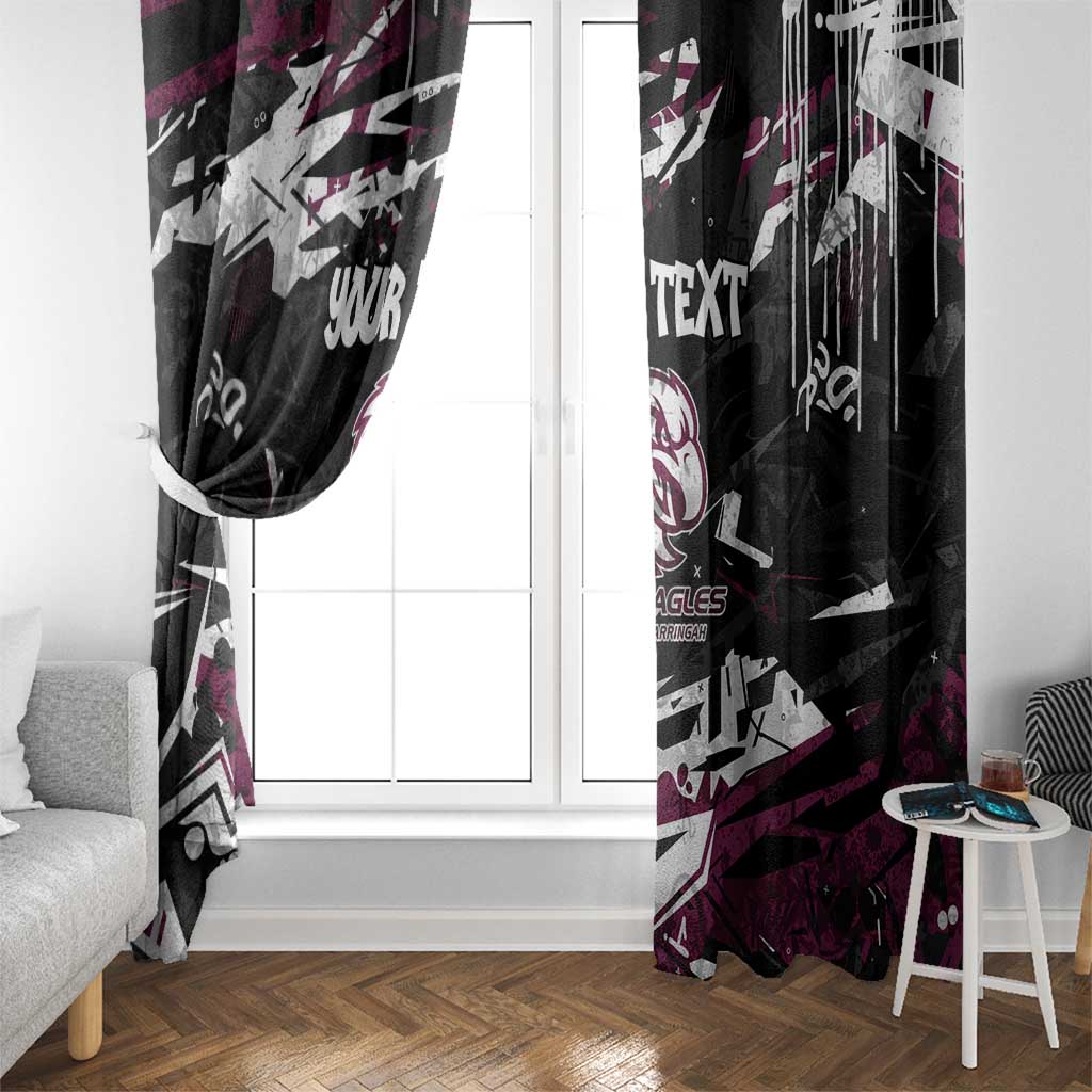 Personalized Manly Warringah Sea Eagles Window Curtain Graffiti Grunge Abstract Urban Street Style Design