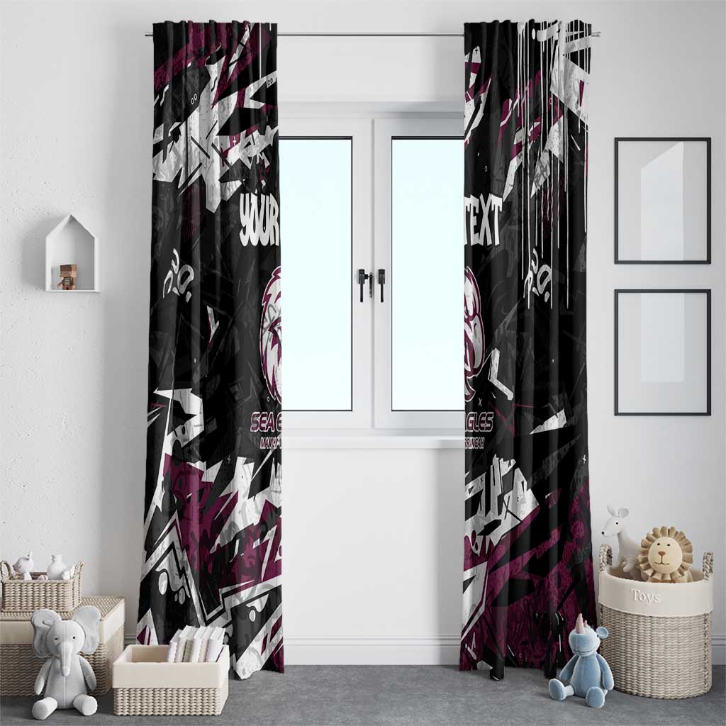 Personalized Manly Warringah Sea Eagles Window Curtain Graffiti Grunge Abstract Urban Street Style Design