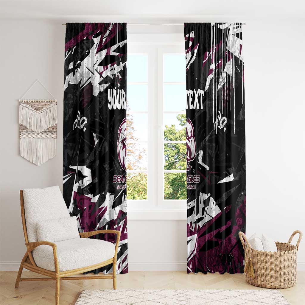 Personalized Manly Warringah Sea Eagles Window Curtain Graffiti Grunge Abstract Urban Street Style Design