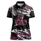 Personalized Manly Warringah Sea Eagles Women Polo Shirt Graffiti Grunge Abstract Urban Street Style Design