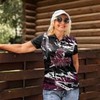 Personalized Manly Warringah Sea Eagles Women Polo Shirt Graffiti Grunge Abstract Urban Street Style Design