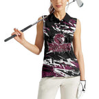 Personalized Manly Warringah Sea Eagles Women Sleeveless Polo Shirt Graffiti Grunge Abstract Urban Street Style Design