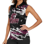 Personalized Manly Warringah Sea Eagles Women Sleeveless Polo Shirt Graffiti Grunge Abstract Urban Street Style Design
