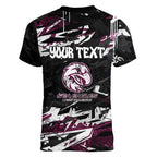 Personalized Manly Warringah Sea Eagles Women V-Neck T-Shirt Graffiti Grunge Abstract Urban Street Style Design