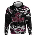 Personalized Manly Warringah Sea Eagles Zip Hoodie Graffiti Grunge Abstract Urban Street Style Design