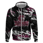 Personalized Manly Warringah Sea Eagles Zip Hoodie Graffiti Grunge Abstract Urban Street Style Design