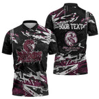 Personalized Manly Warringah Sea Eagles Zipper Polo Shirt Graffiti Grunge Abstract Urban Street Style Design