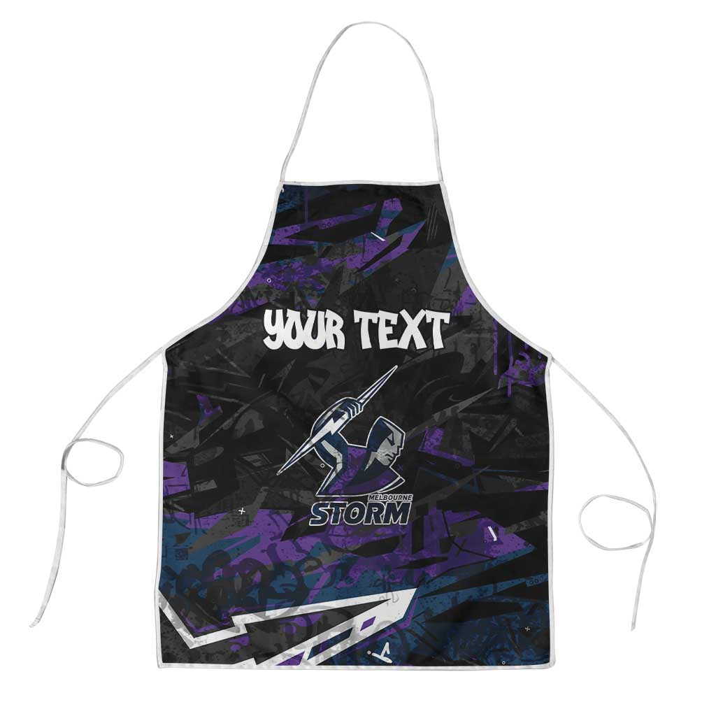 Personalized Melbourne Storm Apron Graffiti Grunge Abstract Urban Street Style Design