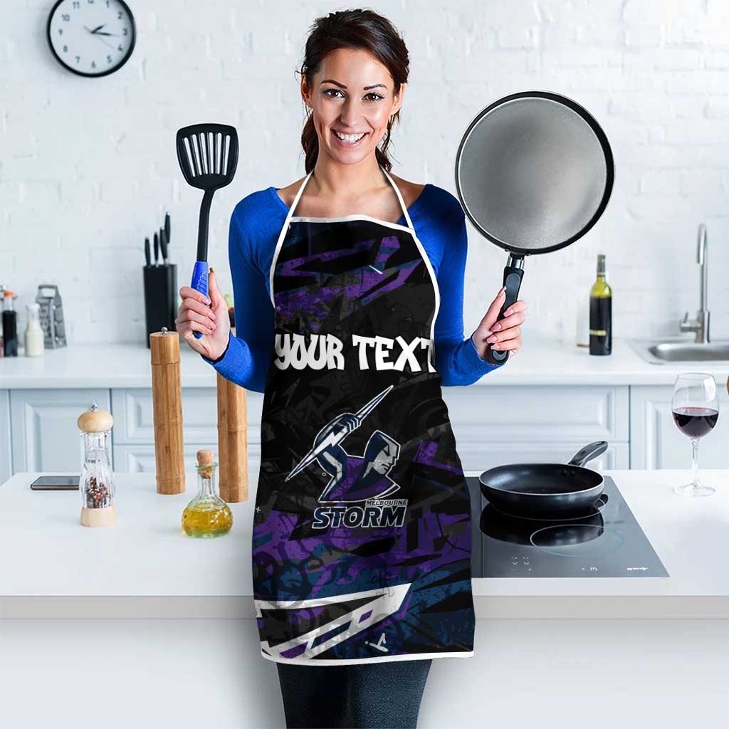 Personalized Melbourne Storm Apron Graffiti Grunge Abstract Urban Street Style Design