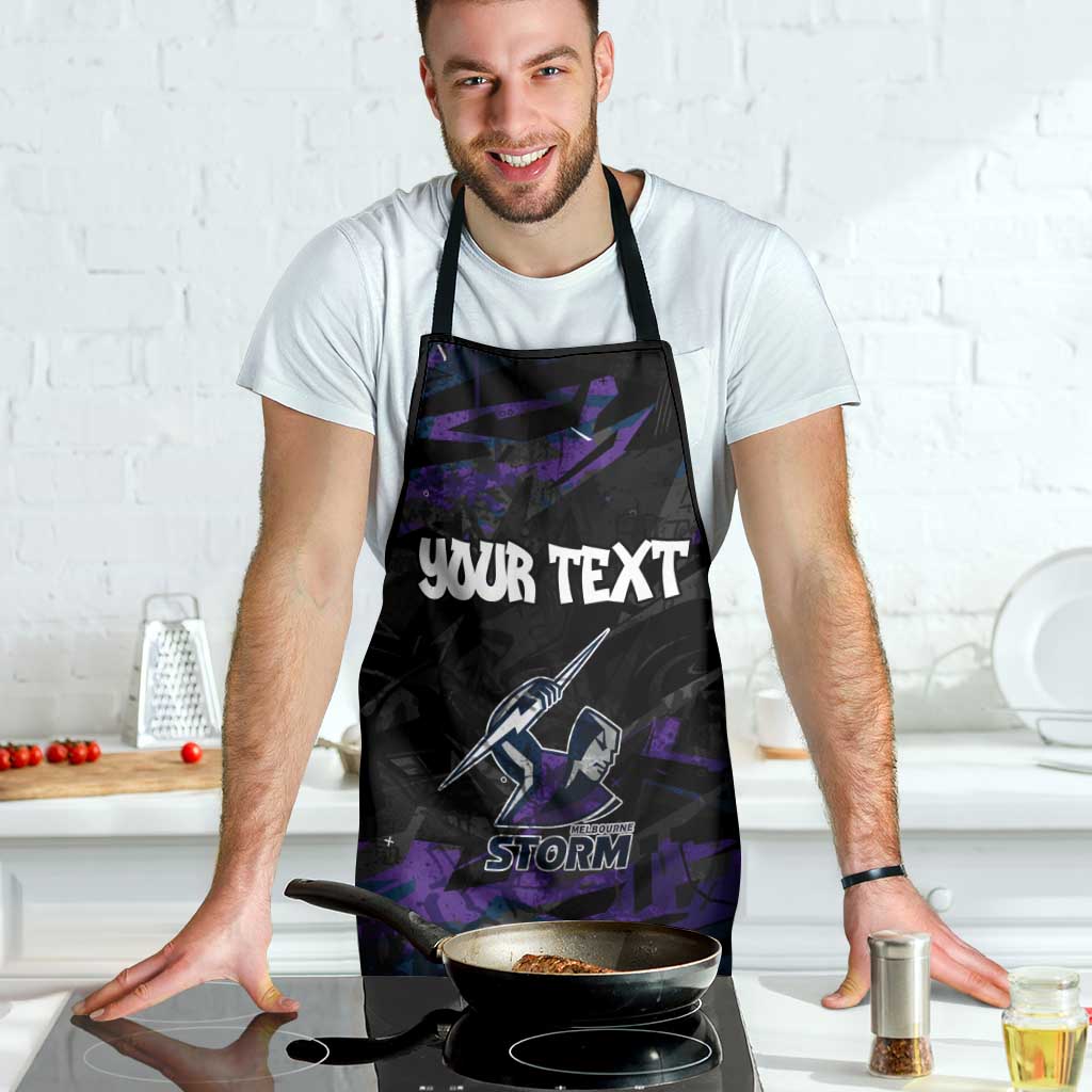 Personalized Melbourne Storm Apron Graffiti Grunge Abstract Urban Street Style Design