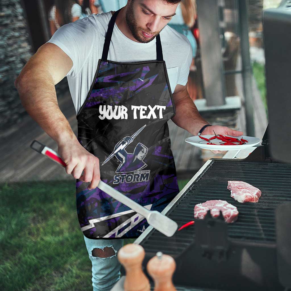 Personalized Melbourne Storm Apron Graffiti Grunge Abstract Urban Street Style Design
