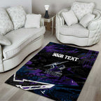Personalized Melbourne Storm Area Rug Graffiti Grunge Abstract Urban Street Style Design