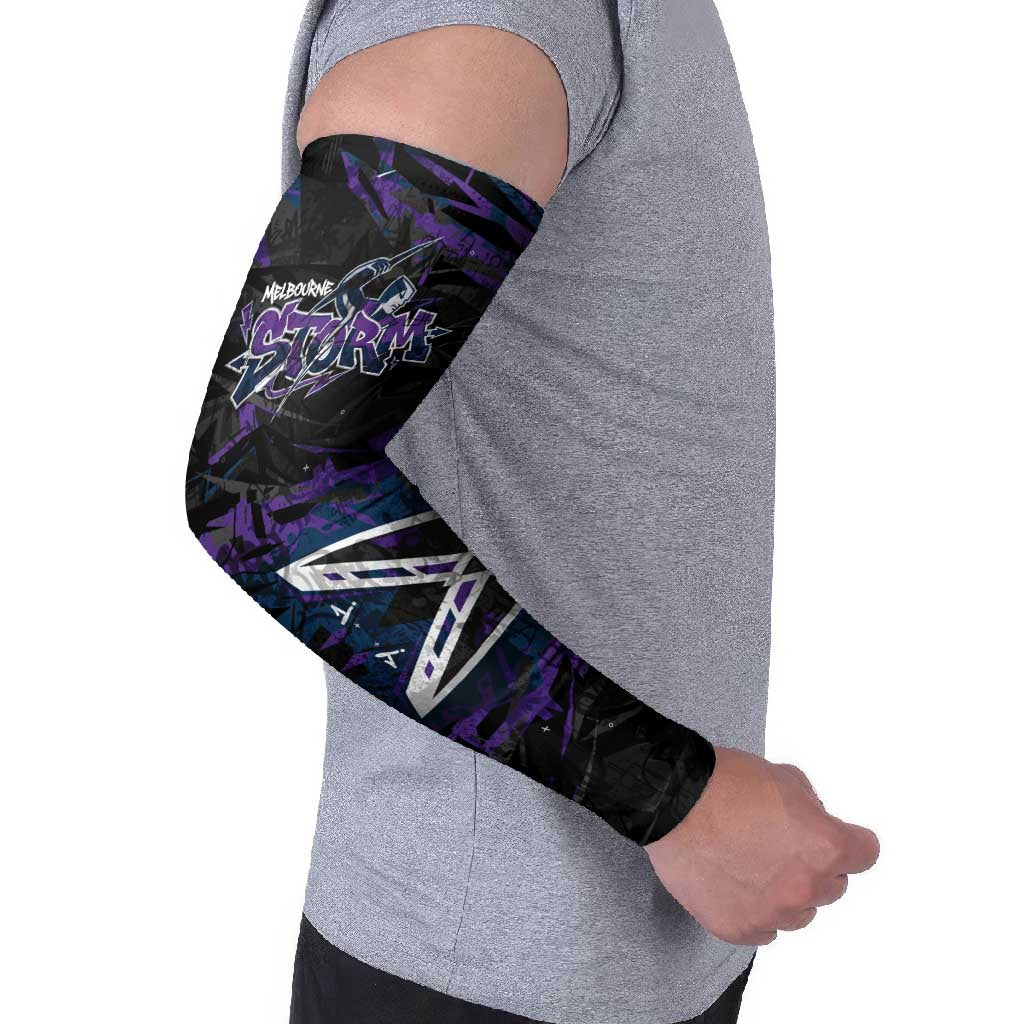 Personalized Melbourne Storm Arm Sleeves Graffiti Grunge Abstract Urban Street Style Design