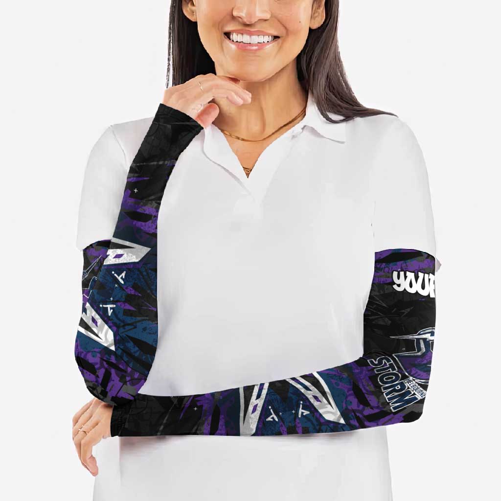 Personalized Melbourne Storm Arm Sleeves Graffiti Grunge Abstract Urban Street Style Design