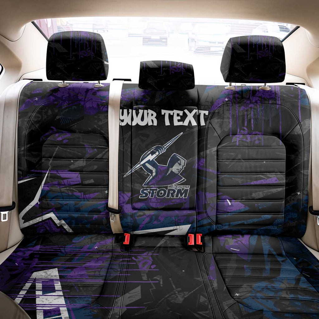 Personalized Melbourne Storm Back Car Seat Cover Graffiti Grunge Abstract Urban Street Style Design
