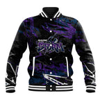 Personalized Melbourne Storm Baseball Jacket Graffiti Grunge Abstract Urban Street Style Design