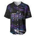 Personalized Melbourne Storm Baseball Jersey Graffiti Grunge Abstract Urban Street Style Design