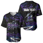 Personalized Melbourne Storm Baseball Jersey Graffiti Grunge Abstract Urban Street Style Design