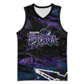 Personalized Melbourne Storm Basketball Jersey Graffiti Grunge Abstract Urban Street Style Design