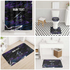 Personalized Melbourne Storm Bathroom Set Graffiti Grunge Abstract Urban Street Style Design