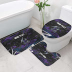 Personalized Melbourne Storm Bathroom Set Graffiti Grunge Abstract Urban Street Style Design