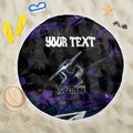 Personalized Melbourne Storm Beach Blanket Graffiti Grunge Abstract Urban Street Style Design