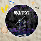 Personalized Melbourne Storm Beach Blanket Graffiti Grunge Abstract Urban Street Style Design