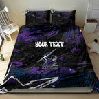 Personalized Melbourne Storm Bedding Set Graffiti Grunge Abstract Urban Street Style Design
