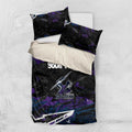 Personalized Melbourne Storm Bedding Set Graffiti Grunge Abstract Urban Street Style Design