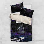 Personalized Melbourne Storm Bedding Set Graffiti Grunge Abstract Urban Street Style Design