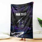 Personalized Melbourne Storm Blanket Graffiti Grunge Abstract Urban Street Style Design