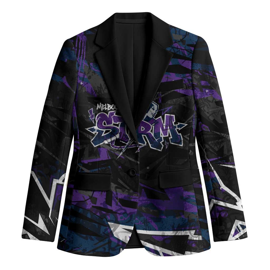 Personalized Melbourne Storm Blazer Graffiti Grunge Abstract Urban Street Style Design