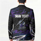 Personalized Melbourne Storm Blazer Graffiti Grunge Abstract Urban Street Style Design