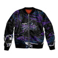 Personalized Melbourne Storm Bomber Jacket Graffiti Grunge Abstract Urban Street Style Design