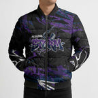 Personalized Melbourne Storm Bomber Puffer Jacket Graffiti Grunge Abstract Urban Street Style Design