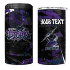 Personalized Melbourne Storm 4 in 1 Can Cooler Tumbler Graffiti Grunge Abstract Urban Street Style Design