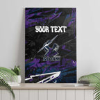 Personalized Melbourne Storm Canvas Wall Art Graffiti Grunge Abstract Urban Street Style Design