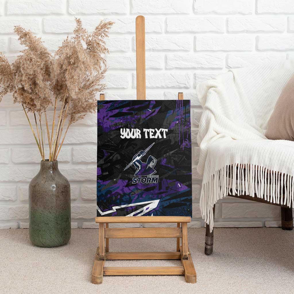 Personalized Melbourne Storm Canvas Wall Art Graffiti Grunge Abstract Urban Street Style Design