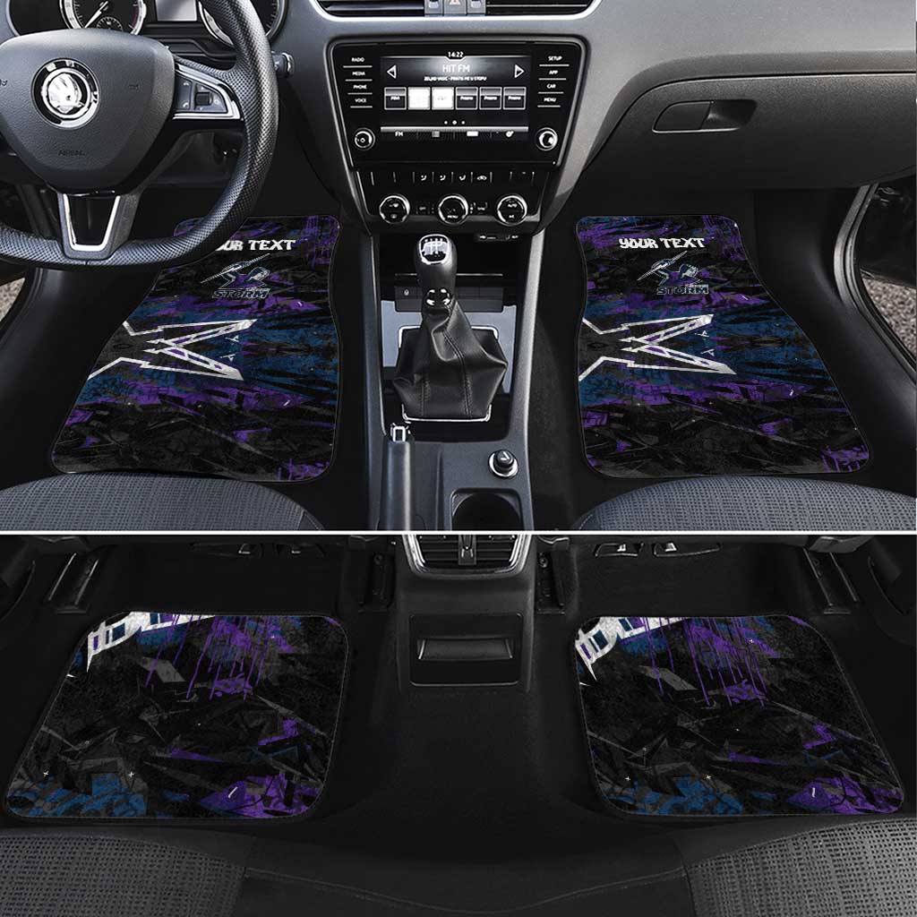 Personalized Melbourne Storm Car Mats Graffiti Grunge Abstract Urban Street Style Design