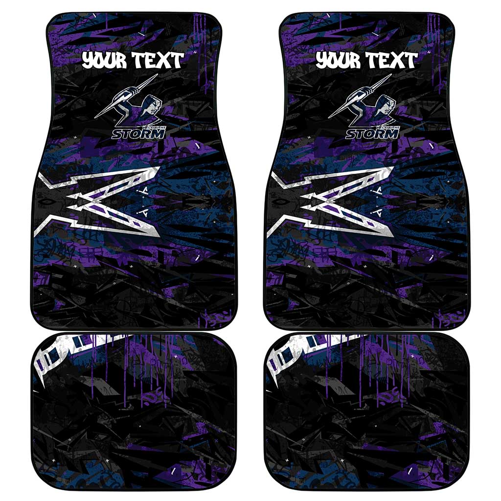 Personalized Melbourne Storm Car Mats Graffiti Grunge Abstract Urban Street Style Design