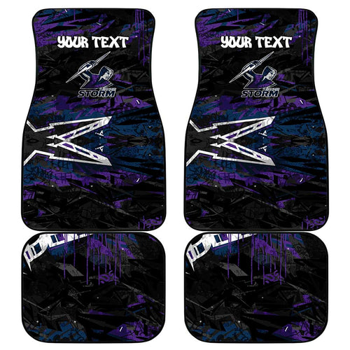 Personalized Melbourne Storm Car Mats Graffiti Grunge Abstract Urban Street Style Design